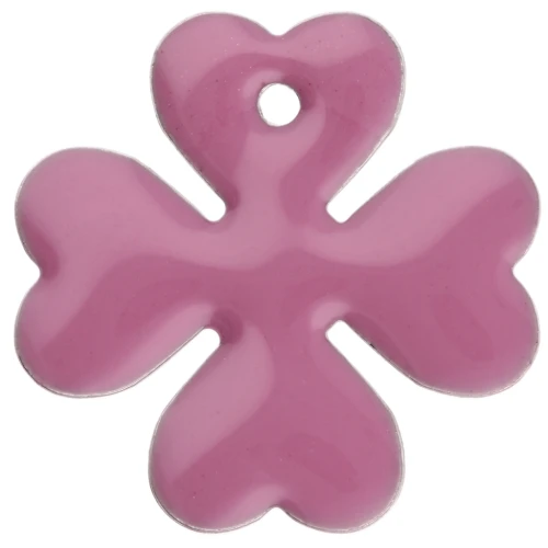 Metal and epoxy resin Trefoil sequins 16 mm - Lilac x4