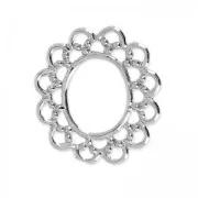 ovale baroque spacer 16 mm rhodium HQ