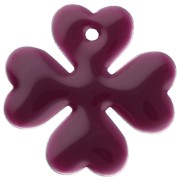 16 mm metal and epoxy resin clover sequin - Violet x4