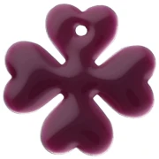 16 mm metal and epoxy resin clover sequin - Violet x4