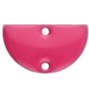 Neon Pink - Metal dividers - half-moon - 2 holes epoxy resin 10x17mm Fluorescent pink x6 Metal dividers - half-moon - 2 holes epoxy resin 10x17mm Fluorescent pink x6
