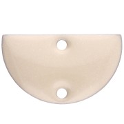 Cream - Metal dividers - half-moon - 2 holes epoxy resin 10x17 mm - Cream x6 Metal dividers - half-moon - 2 holes epoxy resin 10x17 mm - Cream x6