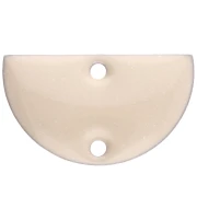 Metal dividers - half-moon - 2 holes epoxy resin 10x17 mm - Cream x6