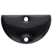 Metal dividers - half-moon - 2 holes epoxy resin 10x17 mm - Black x6