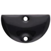 Metal dividers - half-moon - 2 holes epoxy resin 10x17 mm - Black x6