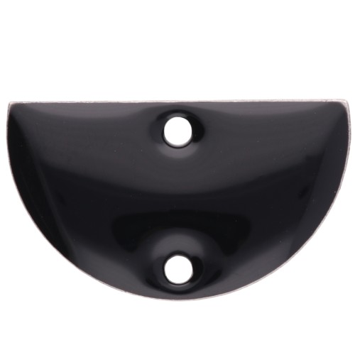 Metal dividers - half-moon - 2 holes epoxy resin 10x17 mm - Black x6