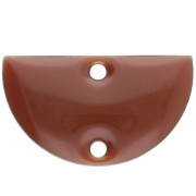 2-hole epoxy resin half-moon metal dividers 10x17 mm Light brown x6