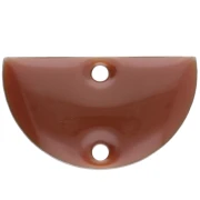 2-hole epoxy resin half-moon metal dividers 10x17 mm Light brown x6