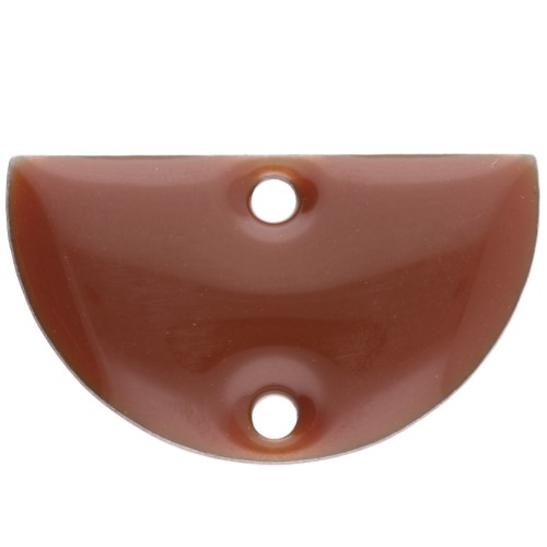 2-hole epoxy resin half-moon metal dividers 10x17 mm Light brown x6