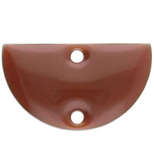 2-hole epoxy resin half-moon metal dividers 10x17 mm Light brown x6