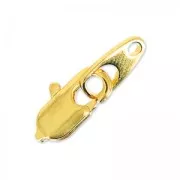10 mm lobster clasp, gold-plated x1