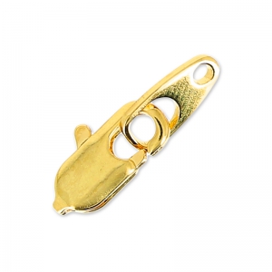 10 mm lobster clasp, gold-plated x1