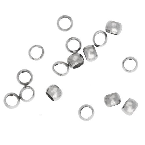 Crimp beads 2 mm - Silver x1000