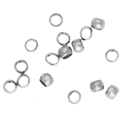 Crimp beads 2 mm - Silver x1000
