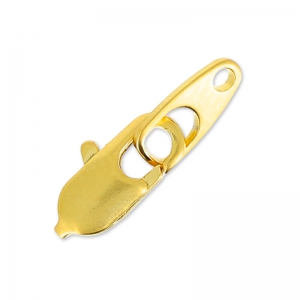 10 mm lobster clasp, satin-finish gold-plated x1