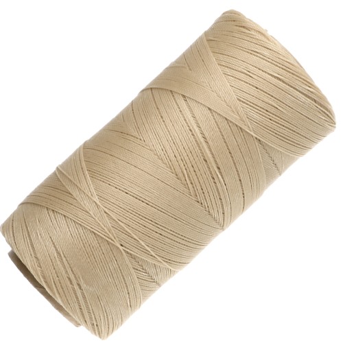 Linhasita Waxed Yarn Spool for Micro Macramé, 0.35 mm - Dark Cream (762) x 448 m