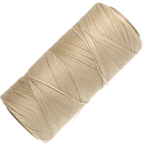 Linhasita Waxed Yarn Spool for Micro Macramé, 0.5 mm - Dark Cream (762) x 335 m
