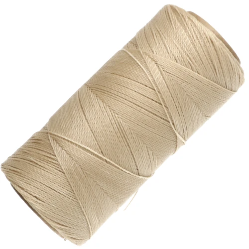 Linhasita Waxed Yarn Spool for Micro Macramé, 0.5 mm - Dark Cream (762) x 335 m