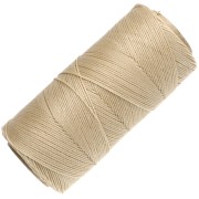 Linhasita Waxed Yarn Spool for Micro Macramé, 0.75 mm - Dark Cream (762) x 228 m