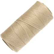 Linhasita Waxed Yarn Spool for Micro Macramé, 0.75 mm - Dark Cream (762) x 228 m