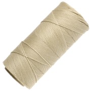 Linhasita Waxed Yarn Spool for Micro Macramé, 1 mm - Dark Cream (762), 168 m