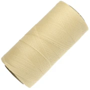 Linhasita Waxed Yarn Spool for Micro Macramé, 0.35 mm - Light Yellow (1) x 448 m