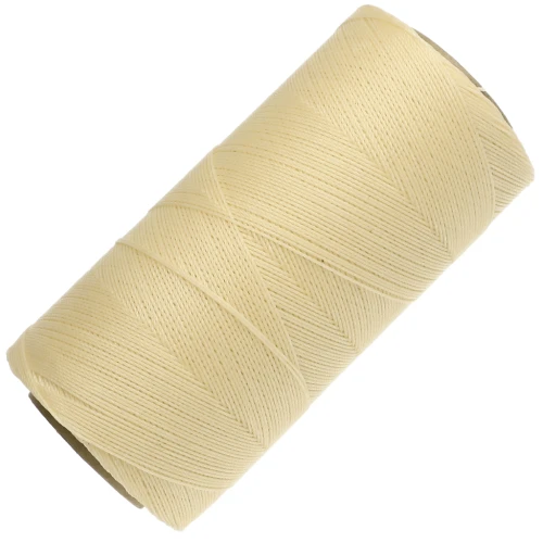 Linhasita Waxed Yarn Spool for Micro Macramé, 0.35 mm - Light Yellow (1) x 448 m