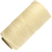Linhasita Waxed Yarn Spool for Micro Macramé, 0.75 mm - Light Yellow (1) x 228 m