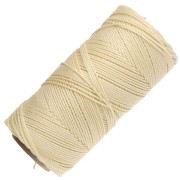 Linhasita Waxed Yarn Spool for Micro Macramé, 1.5 mm - Light Yellow (1) x 116 m