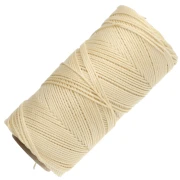 Linhasita Waxed Yarn Spool for Micro Macramé, 1.5 mm - Light Yellow (1) x 116 m