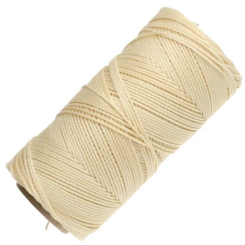 Linhasita Waxed Yarn Spool for Micro Macramé, 1.5 mm - Light Yellow (1) x 116 m