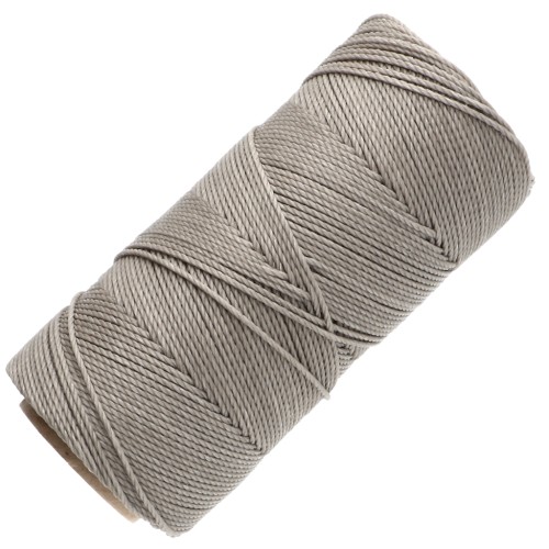 Linhasita Waxed Yarn Spool for Micro Macramé, 1.5 mm - Greige (4) x 116 m