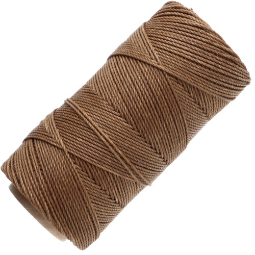 Linhasita Waxed Yarn Spool for Micro Macramé, 1.5 mm - Wood (21) x 116 m