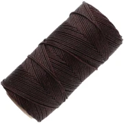 Linhasita Waxed Yarn Spool for Micro Macramé, 1.5 mm - Chocolate Brown (29) x 116 m