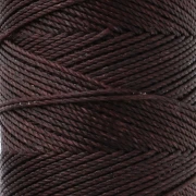 Linhasita Waxed Yarn Spool for Micro Macramé, 1.5 mm - Chocolate Brown (29) x 116 m
