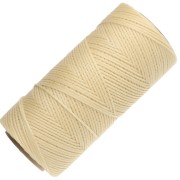 Linhasita Waxed Flat Yarn Spool for Macramé, 1.4 mm - Light Yellow (1) x 167 m