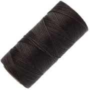 Linhasita Waxed Flat Yarn Spool for Macramé, 1.4 mm - Chocolate Brown (29) x 167 m