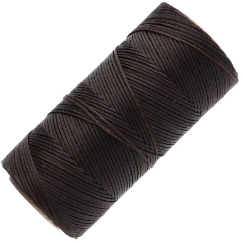 Linhasita Waxed Flat Yarn Spool for Macramé, 1.4 mm - Chocolate Brown (29) x 167 m