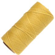 Linhasita Waxed Flat Yarn Spool for Macramé, 1.4 mm - Yellow (37) x 167 m