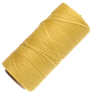 Linhasita Waxed Flat Yarn Spool for Macramé, 1.4 mm - Yellow (37) x 167 m