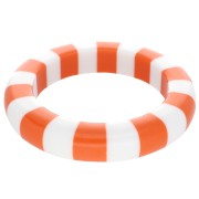 65 mm thick opaque resin bangle - White - Orange x1