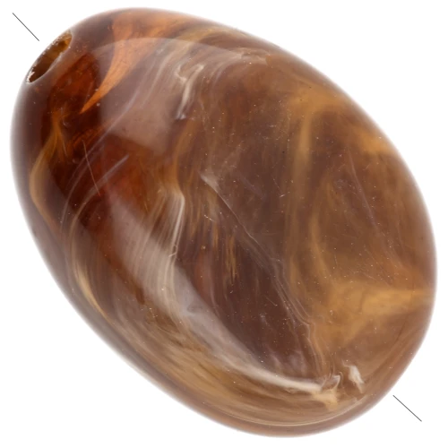 Flat irregular 18x13 mm acrylic beads - Dark brown x10
