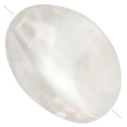 Flat irregular 18x13 mm acrylic beads - Ivory marbled x10