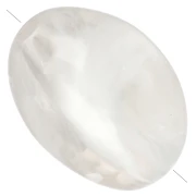 Flat irregular 18x13 mm acrylic beads - Ivory marbled x10