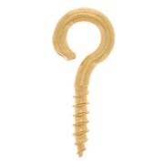 Flat screw eyes 5mm Gold tone x5|raw }}