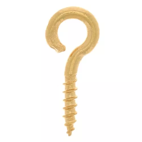 Flat screw eyes 5mm Gold tone x5