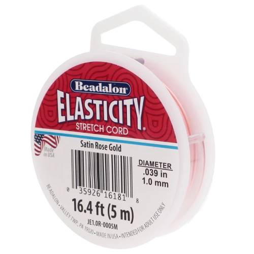 Elasticity 1 mm - Satin rose gold x5m