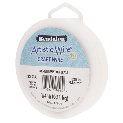 Brass wire Artistic Wire 0.64 mm - Anti-tarnish x37.8m