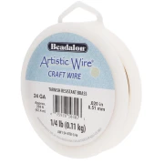 Artistic Wire Brass Wire 0.51 mm - Untreated with Anti-Tarnish Coating x62.4 m