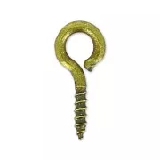 Flat screw eyes 5mm Bronze tone x5